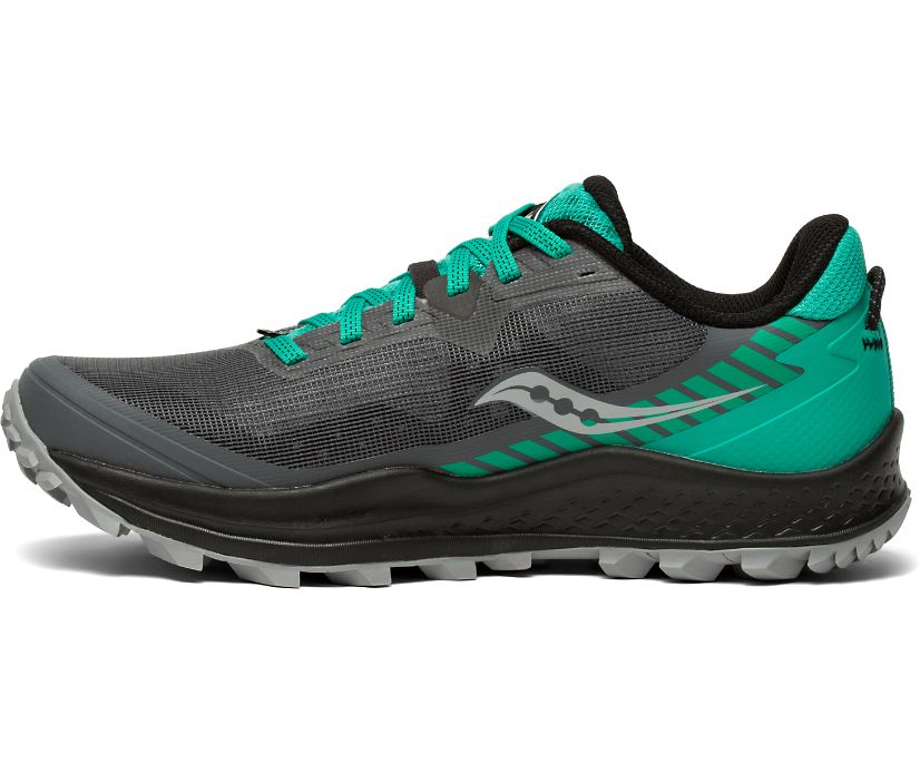 Saucony Peregrine 11 Women's Trail Running Shoes Grey / Light Turquoise | Canada 229XYUF